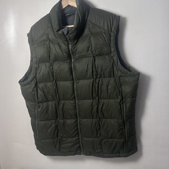 Eddie Bauer Best Mens XL Green Goose Down Filled Polyester Puffer GORP Outdoors